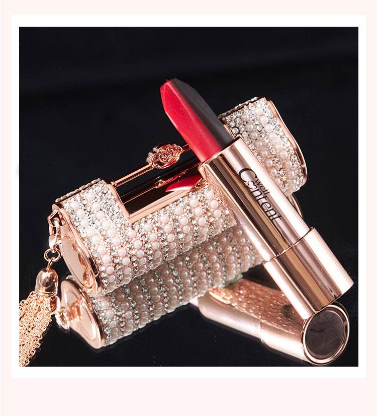 Pearl Diamond Magic 5-Color Lipstick Velvet Long Lasting Smooth Moisturizing Waterproof Pigment Easy to Wear Lip Makeup Cosmetic
