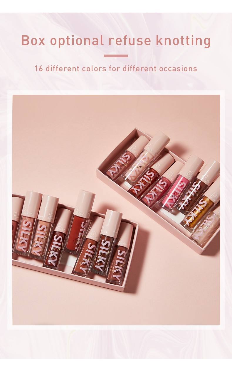 Pudaier 8 Colors/set Hydrating Lipstick For Lips Makeup Waterproof Lipsticks Satin Glitter Lip Glaze Professional Lip Glos