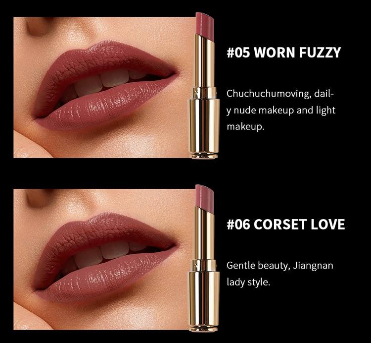 CHARMACY Nude Lipstick Makeup 8 Colors Silky Matte Long-lasting Lip Stick Make Up Sexy High Pigmented Women Lips Cosmetics