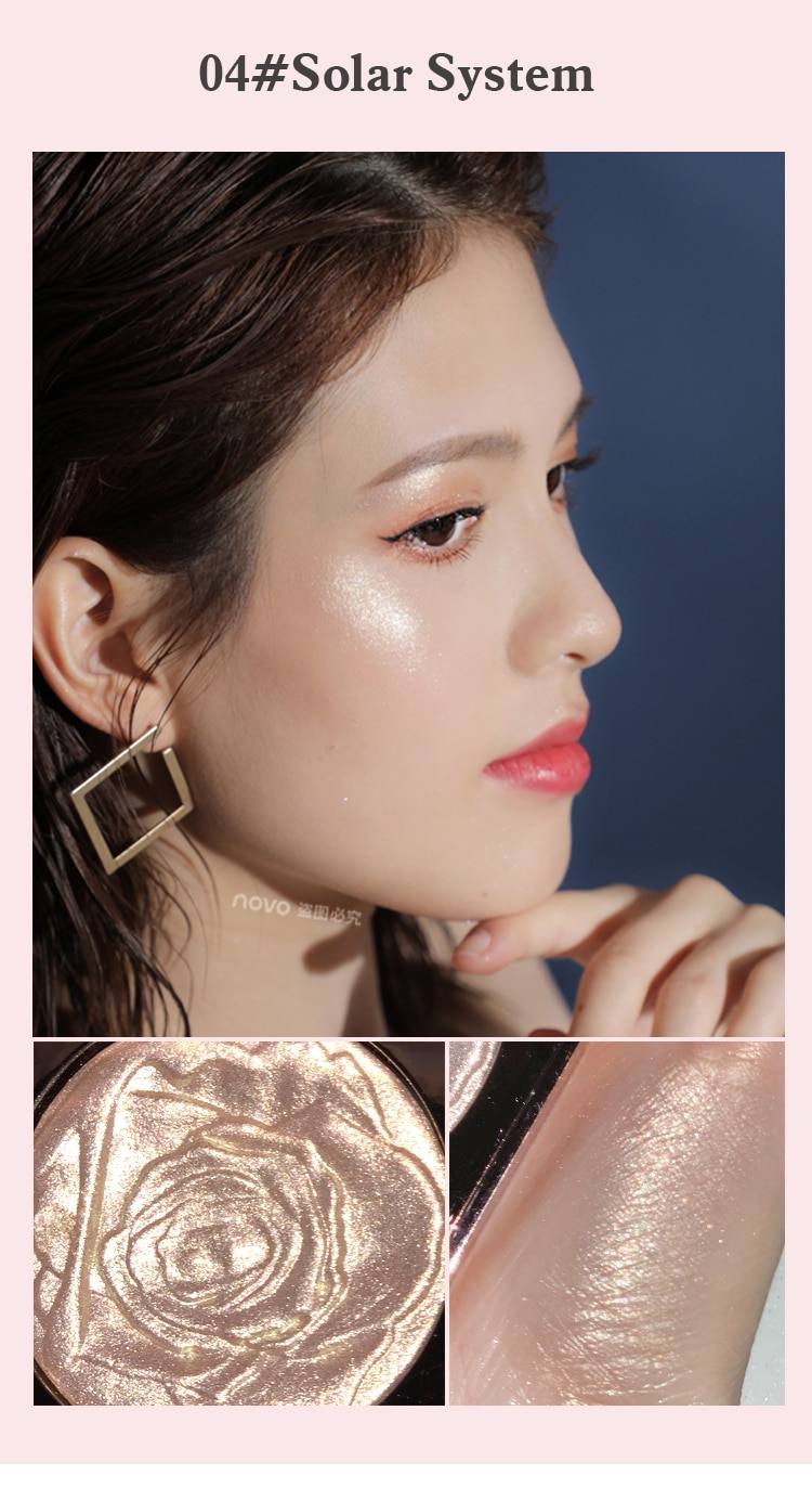 Diamond Drill Rose Highlight Brighten Skin Face and Body Highlight Shimmer Shinny Long lasting  Waterproof Facial Bronzer Makeup
