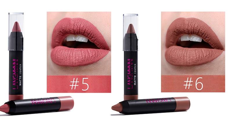 12pcs/set Makeup Lipstick Set Non-Stick Cup Waterproof Matte Lipstick High Value Lipstick Moisturizing