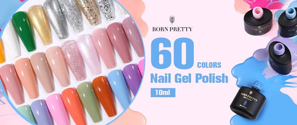 BORN PRETTY Pro 2021 New 60 Colors 15ml Gel Nail Polish Collection Nail Gel Varnish Set Soak Off Gel Set with Base Top Coat