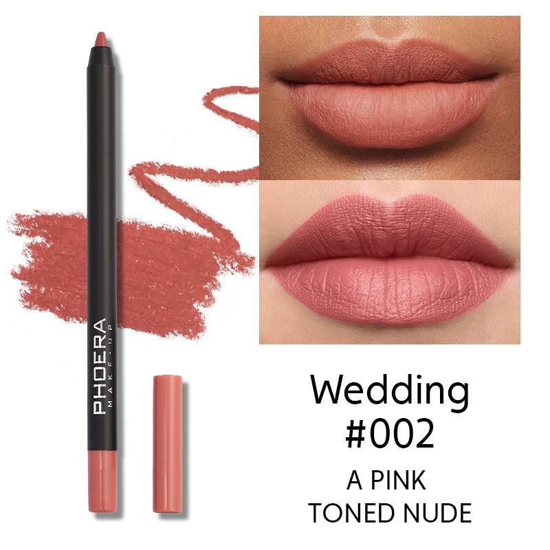 12 Color Matte Brown Lip Liner Waterproof Long Lasting Moisturizing Sexy Lip Pencil