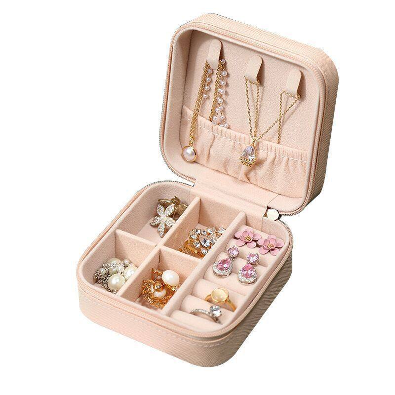 Jewelry Box Portable Leather Jewelry Organizer Box