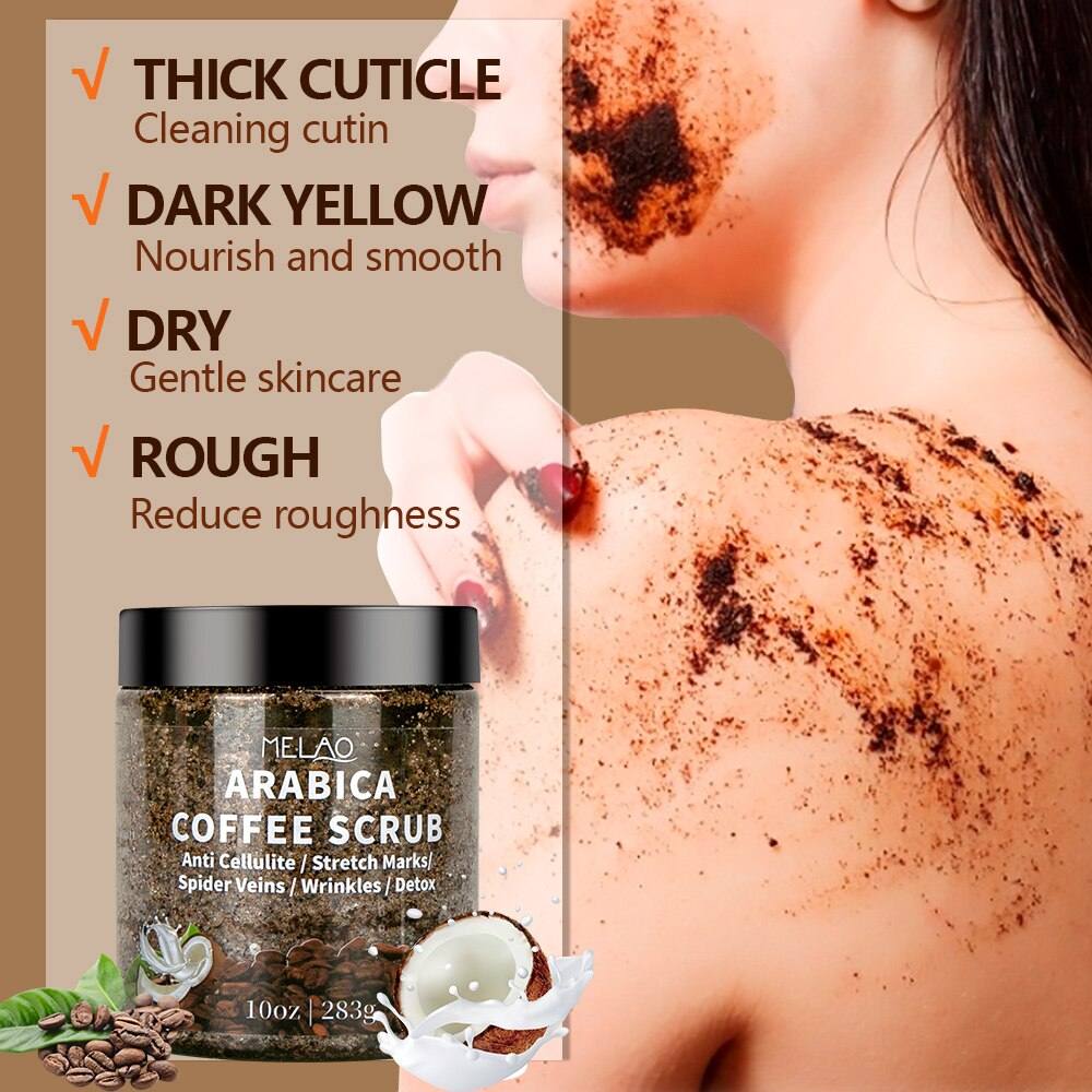 MEALO Body Arabica Coffee Scrub Brightening Smooth Exfoliating For Stertch Marks