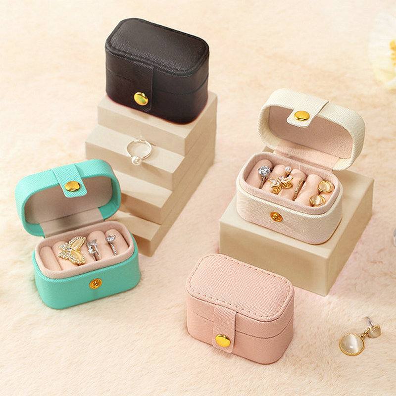 Portable Mini Jewelry Organizer Display Travel Simple Mini Gift Case Boxes