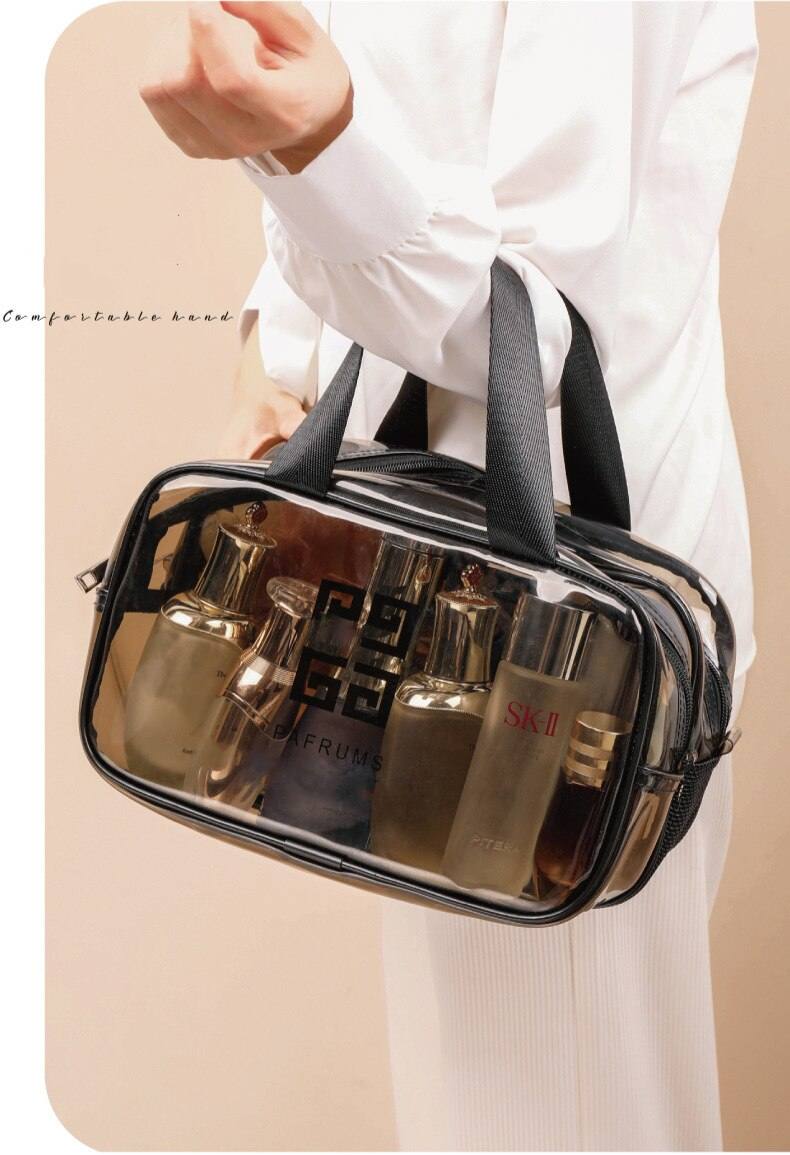 Women Portable Travel Wash Bag Female Transparent Waterproof