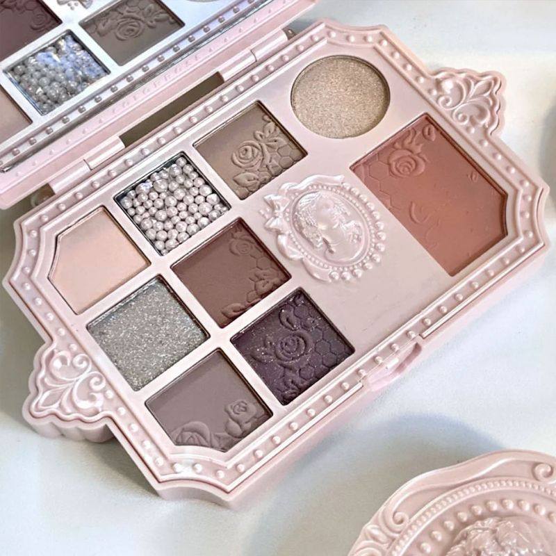 New Relief Rose Eye Shadow Plate Earth Color Matte