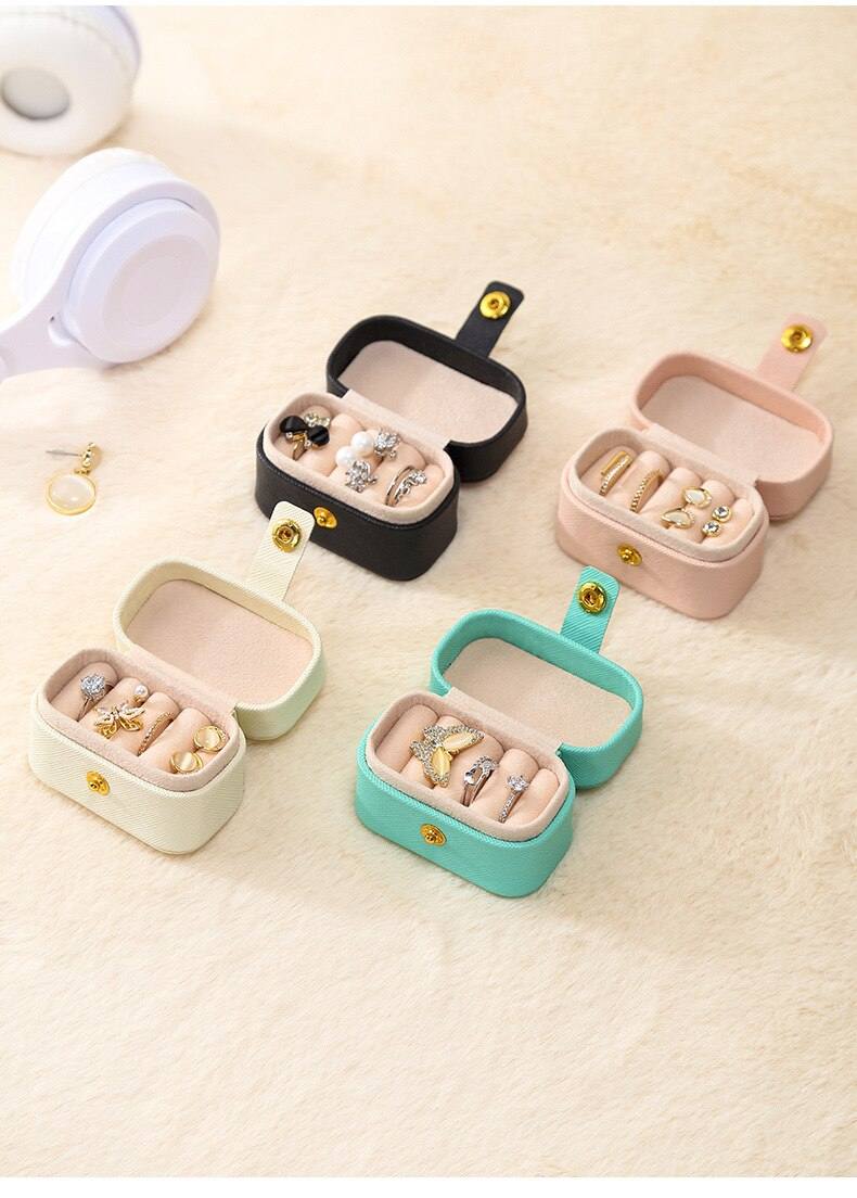 Portable Small Jewelry Organizer Travel Mini Gift Storage Boxes