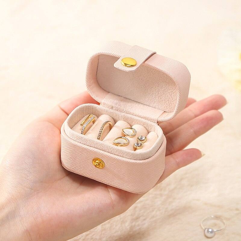 Portable Small Jewelry Organizer Travel Mini Gift Storage Boxes