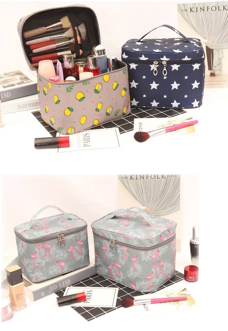 Waterproof Portable Women Makeup Bag High Capacity Toiletries Organizer Storage Cosmetic Cases