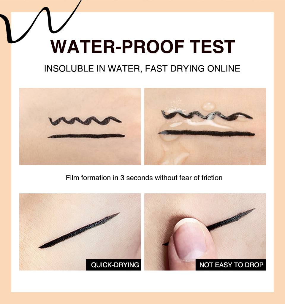 O.TWO.O Eyeliner Stamp Black Liquid Eyeliner Pen Waterproof Fast Dry Double-ended Eye Liner