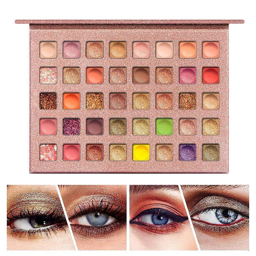 40 Colors Eyeshadow Palette Glitter Eye Shadows Makeup Matte  Pigment