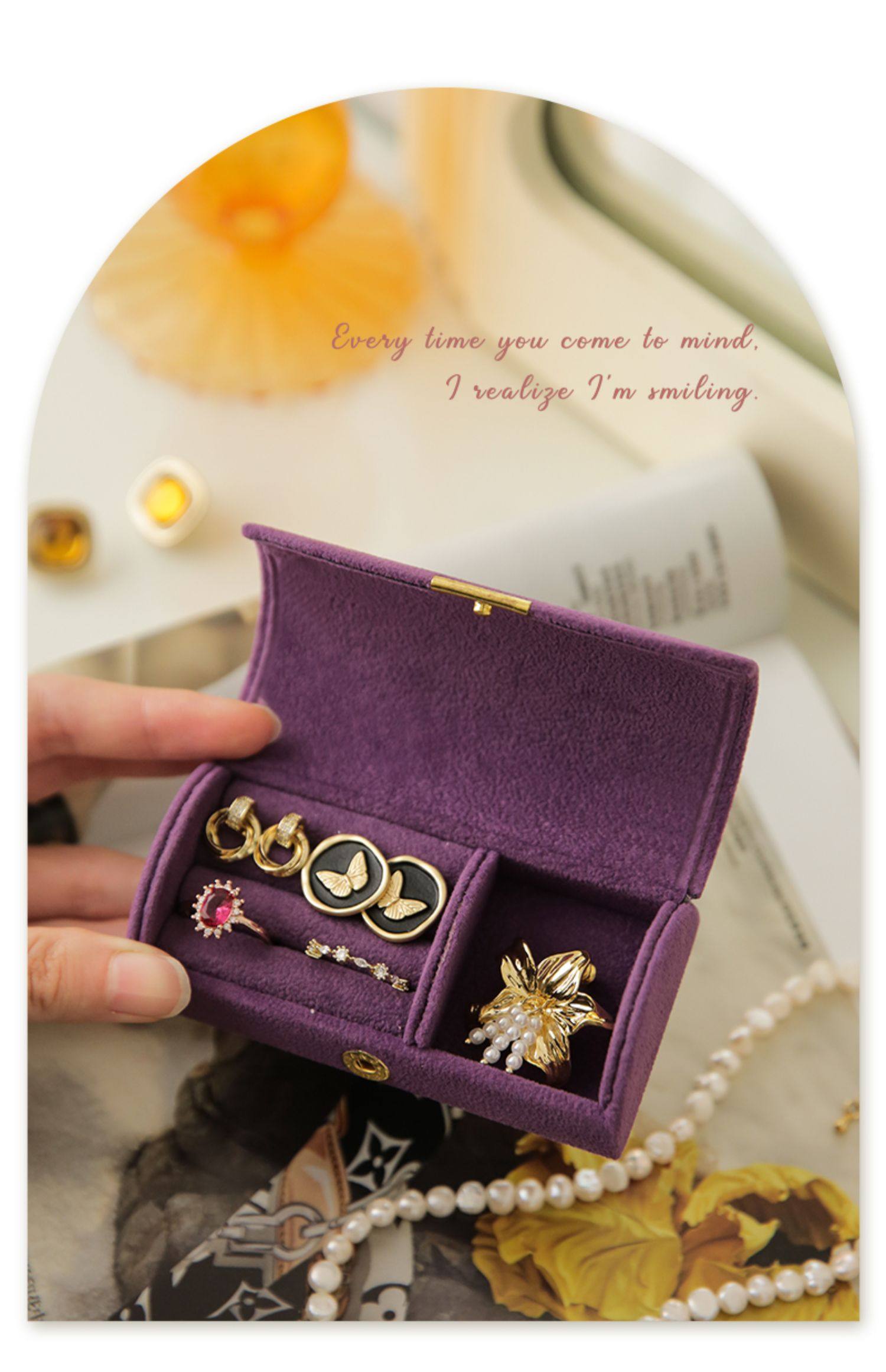 New Fashion Ring Necklace Earrings Jewelry Storage Box