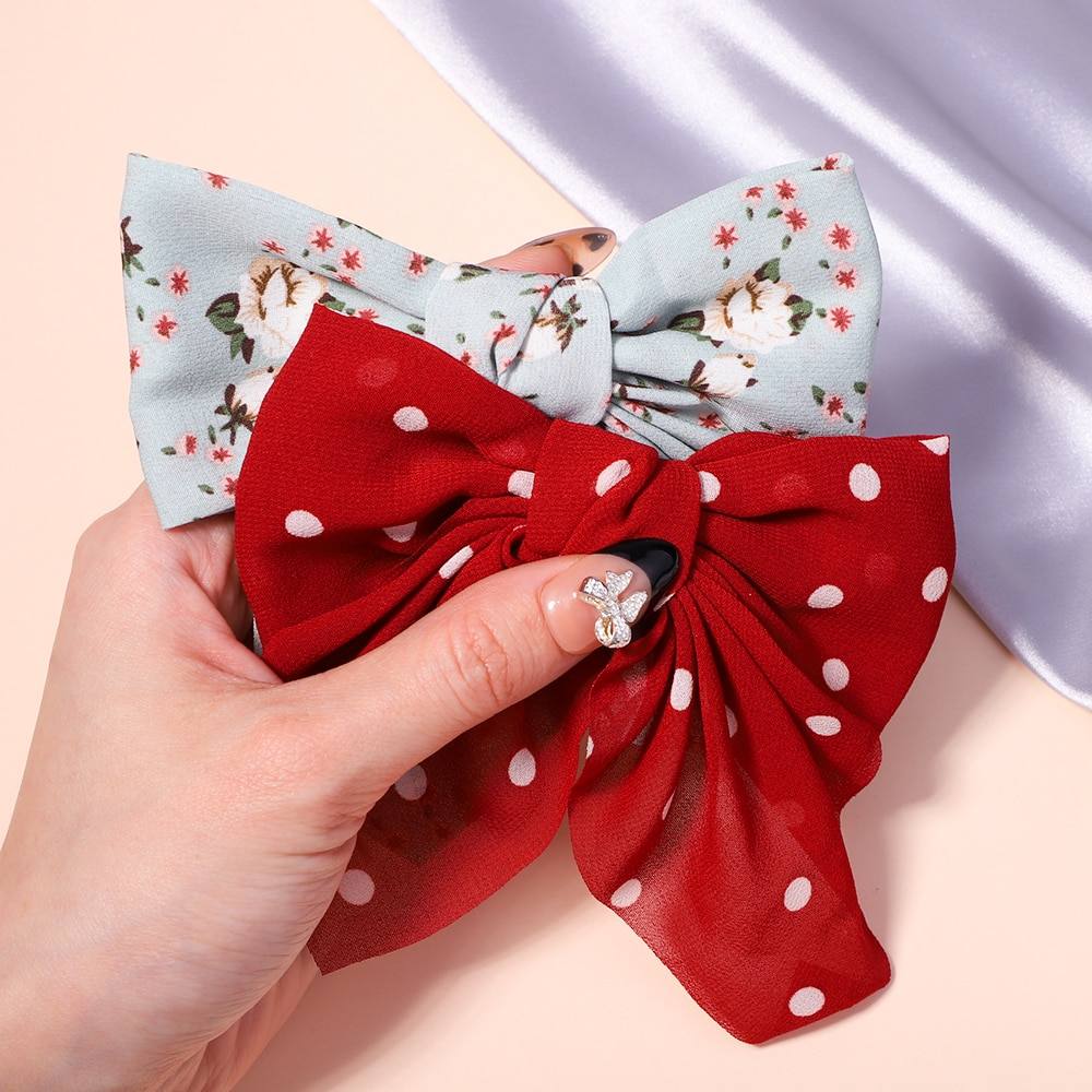 New Sweet Bow Hairpins Solid Color