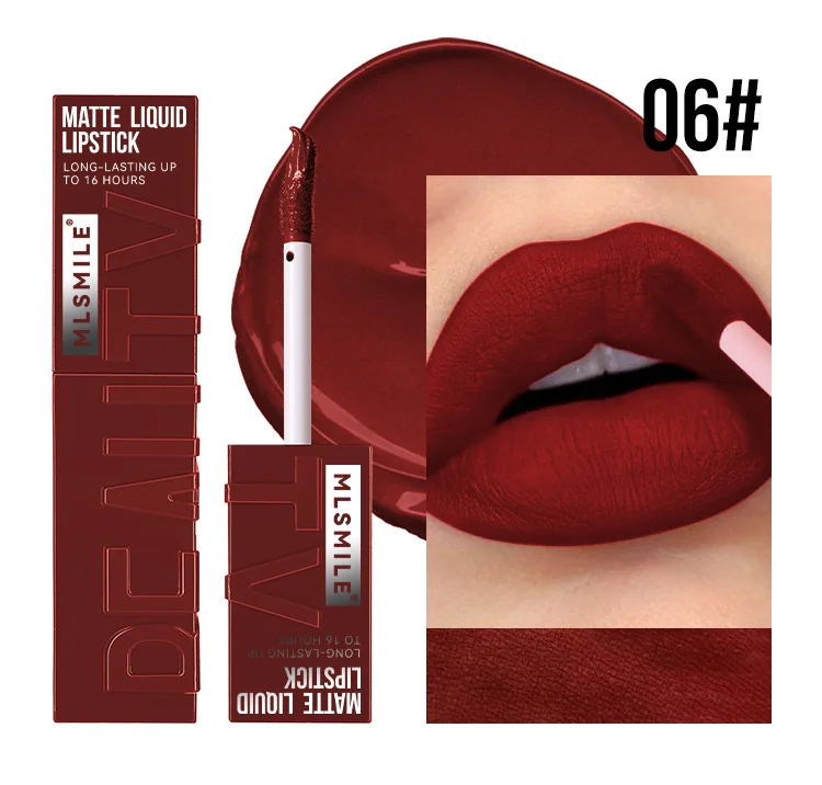 Long Lasting High Impact Color Velvet Nude Lip Gloss Waterproof Red Lip Tint